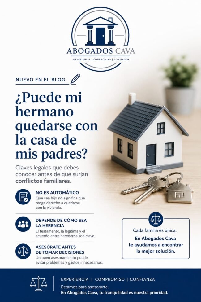 Herencias entre hermanos: quién tiene derecho a la vivienda y qué opciones existen si uno quiere quedarse con ella.
